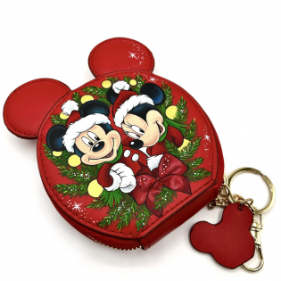 Porte-monnaie custom Minnie & Mickey Noël